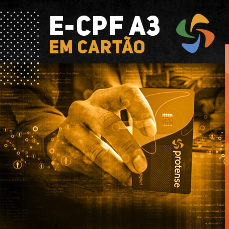E-CPF A3 EM CARTÃO INTELIGENTE (VALIDADE DE 03 ANOS)